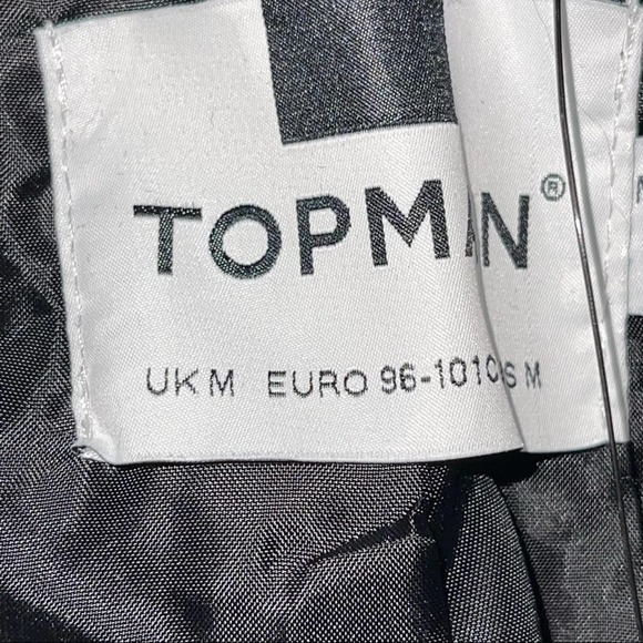 TOPMAN WOOL BLEND NOTCHED LAPELS CLASSIC TAILORING DETAILS OVERCOAT MEDIUM - Picture 4 of 5